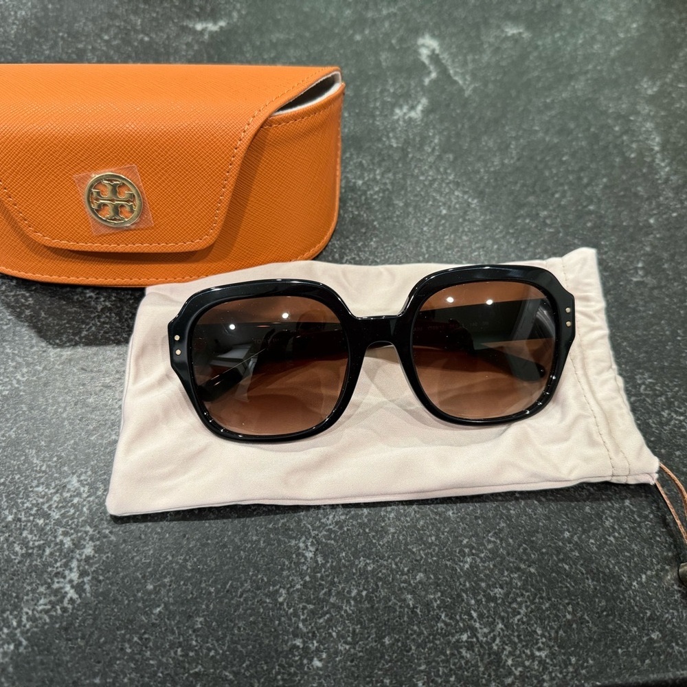 Tory Burch Black Oversized Square Sunglasses